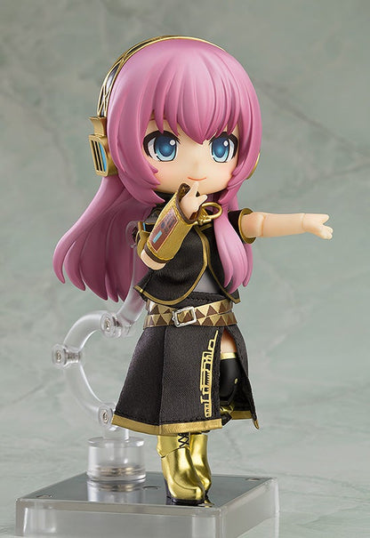 Nendoroid Doll Megurine Luka seated on a chair with elegant pose and accessories