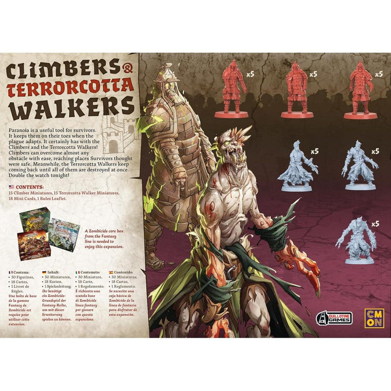 Zombicide White Death Climbers Terrorcotta Walkers miniatures expansion with cards and rulesheet