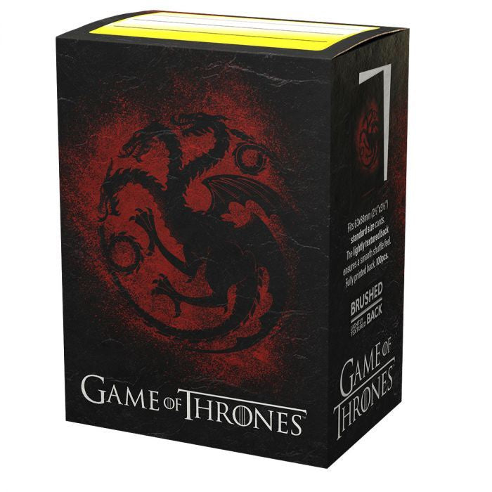 Dragon Shield - Sleeves - Brushed Art - Game Of Thrones House Targaryen Standard Size (100) - Good Games