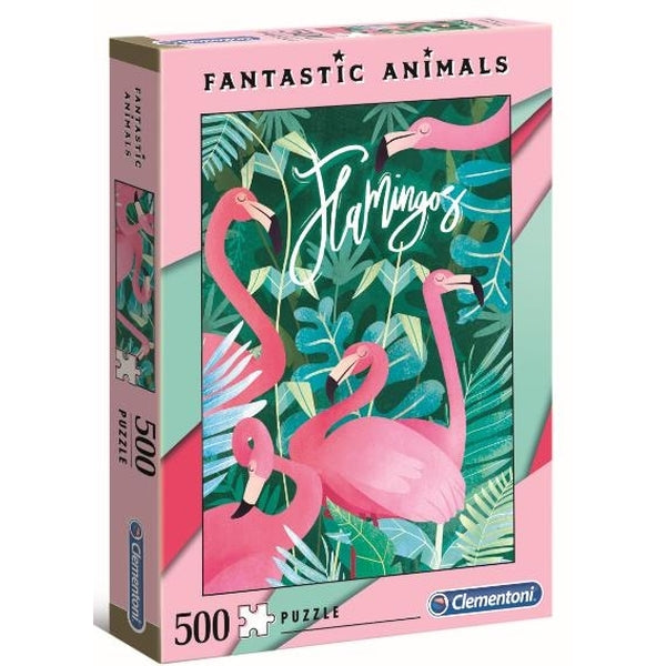 Clementoni - Fantastic Animals Flamingos 500 Piece Jigsaw - Good Games
