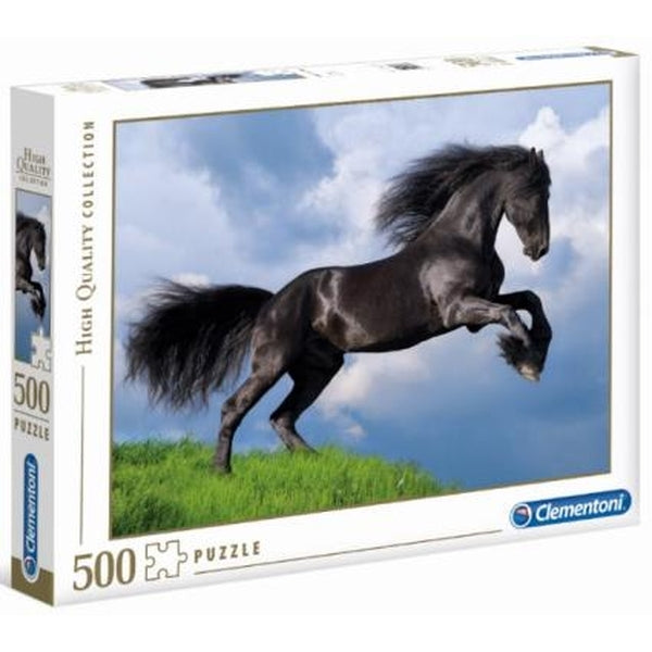 Clementoni - Fresian Black Horse 500 Piece Jigsaw