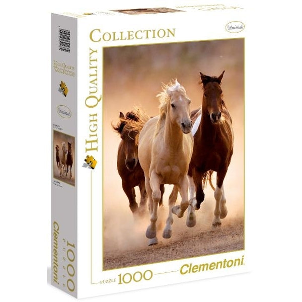 Clementoni - Running Horses 1000 Piece Jigsaw - Good Games