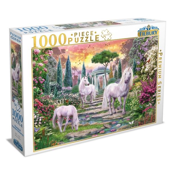 Tilbury - Classical Garden Unicorns Puzzle 1000 Piece Jigsaw - Good Games