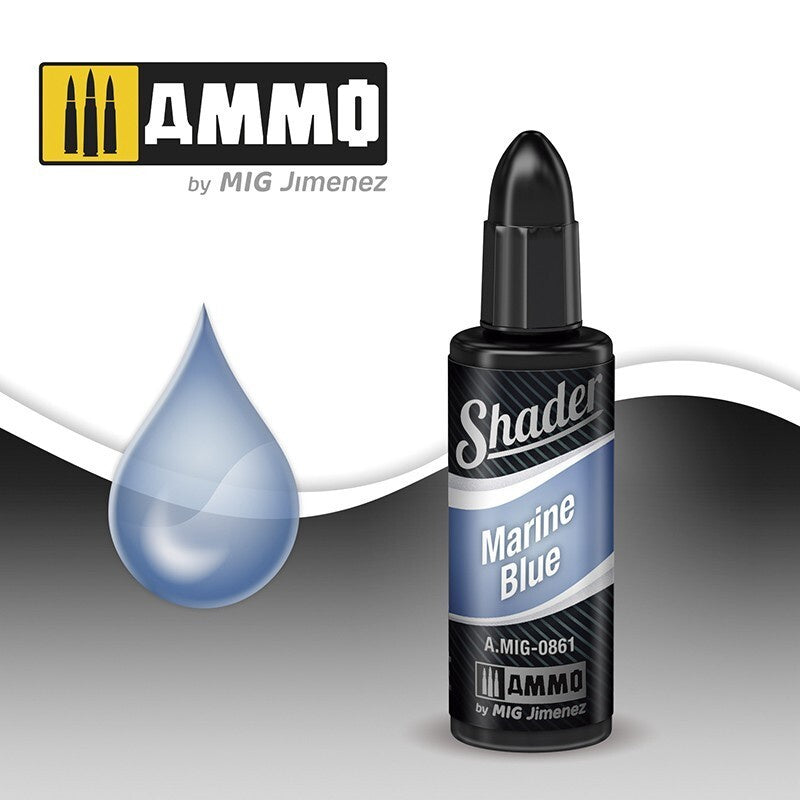 Ammo By MIG Shader Marine Blue 10ml - Good Games