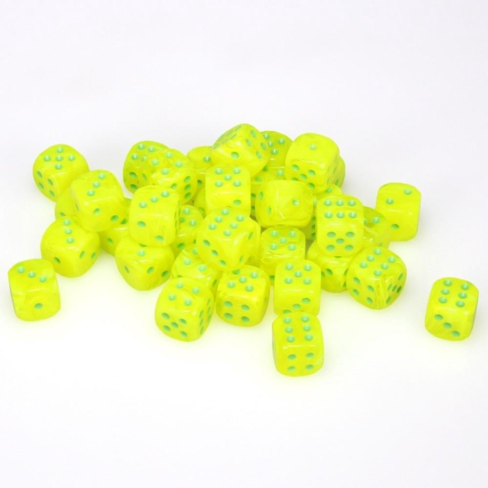 Chessex - Vortex 12mm D6 Set - Electric Yellow/White (CHX27822)