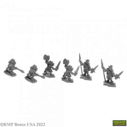 Reaper: Dungeon Dwellers: Bloodscale Kobolds (6) (77010) (plastic) - Good Games