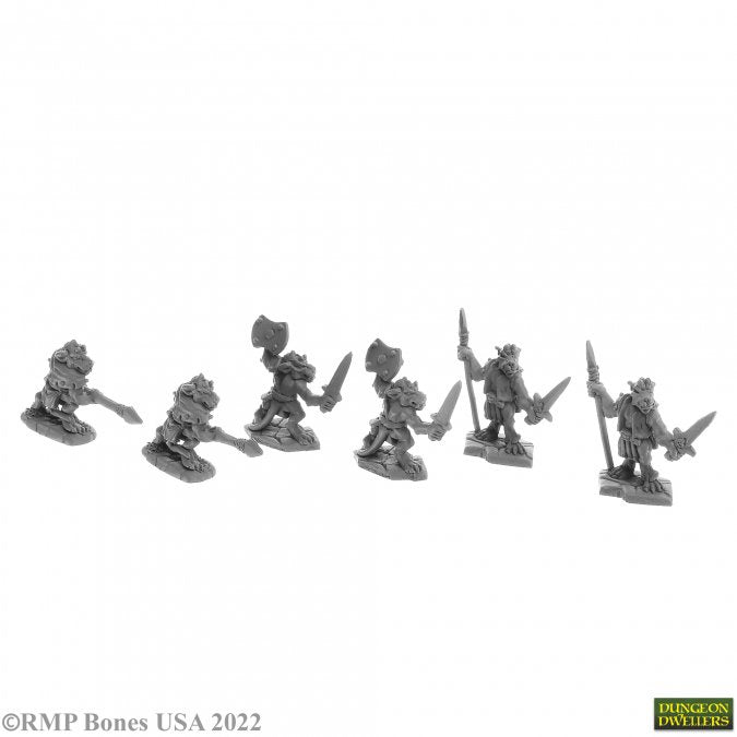 Reaper: Dungeon Dwellers: Bloodscale Kobolds (6) (77010) (plastic) - Good Games