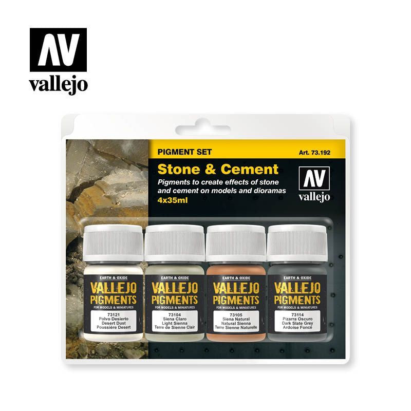 Vallejo Pigments - Set Stone & Cement 35ml - Good Games