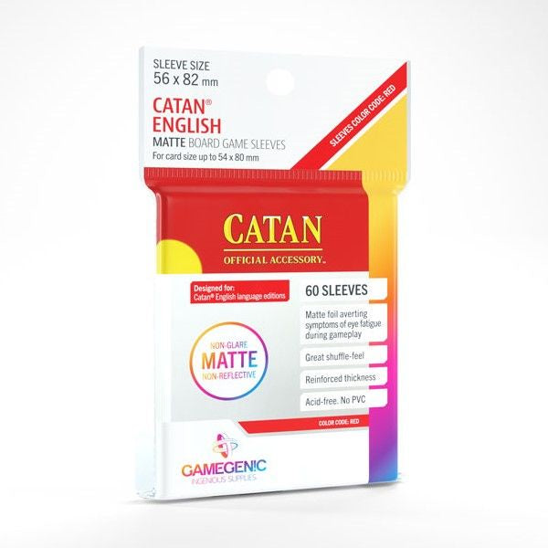 Gamegenic Prime Board Game sleeves - Catan English (56mm x 82mm) (60 sleeves per pack) - Good Games