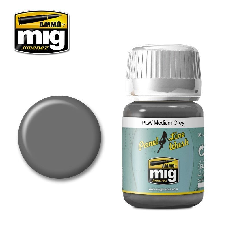 Ammo by MIG Panel Line Wash Medium Grey 35ml - Good Games