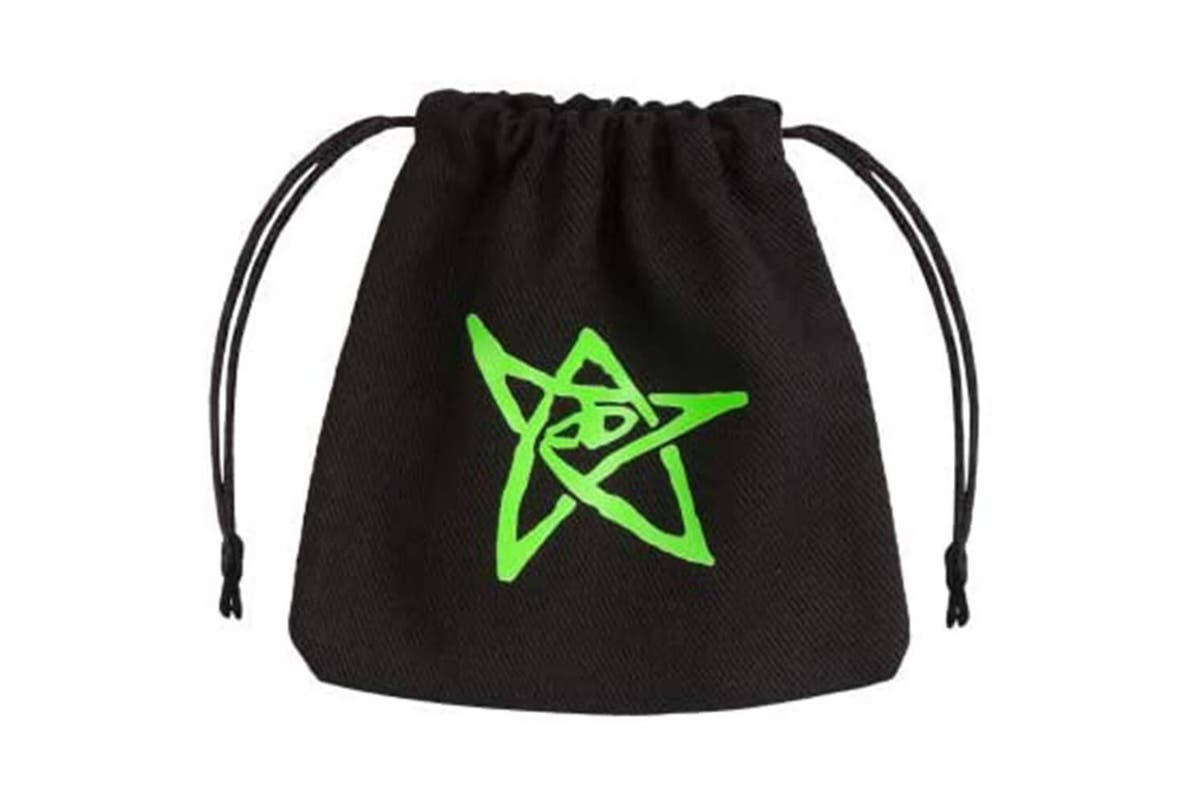 Q Workshop - Call Of Cthulhu Dice Bag Black And Green - Good Games