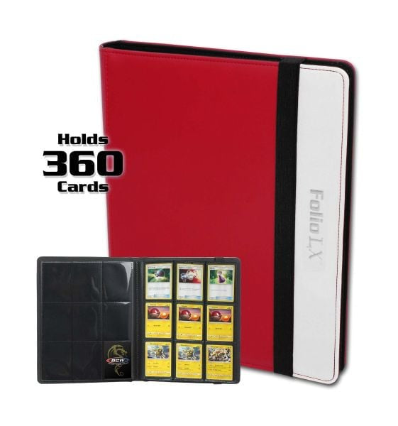 BCW Pro Folio LX Binder 9 Pocket Red-White - Good Games