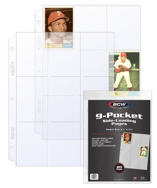 Bcw 9 Pocket Protective Pages Side Loading (20 Pages Per Pack) - Good Games