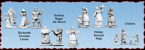 Reaper Bones Usa - The Village Of Kullhaven - Townsfolk I - Metal - Good Games