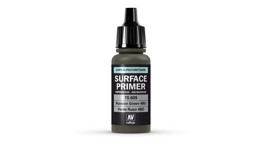 Vallejo Surface Primer 17ml Acrylic Paint - Russian Green 70609 - Good Games