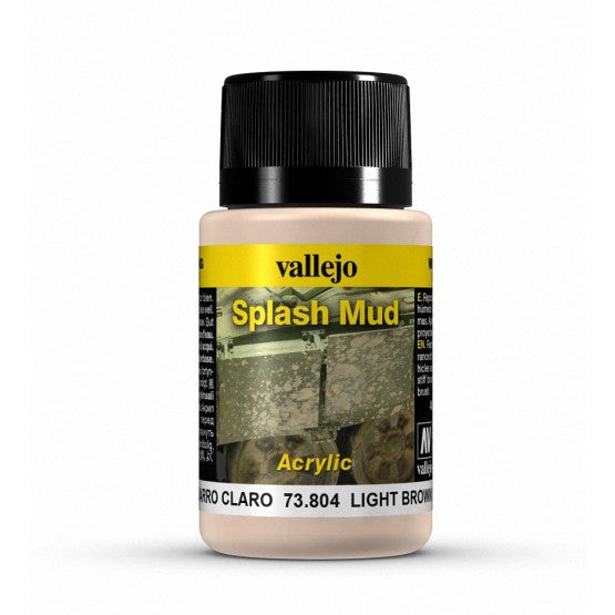 Vallejo Weathering Effects Light Brown Splash Mud 40 Ml - Good Games