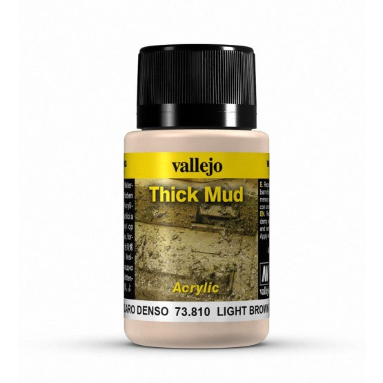 Vallejo Weathering Effects Light Brown Thick Mud 40 Ml - Good Games
