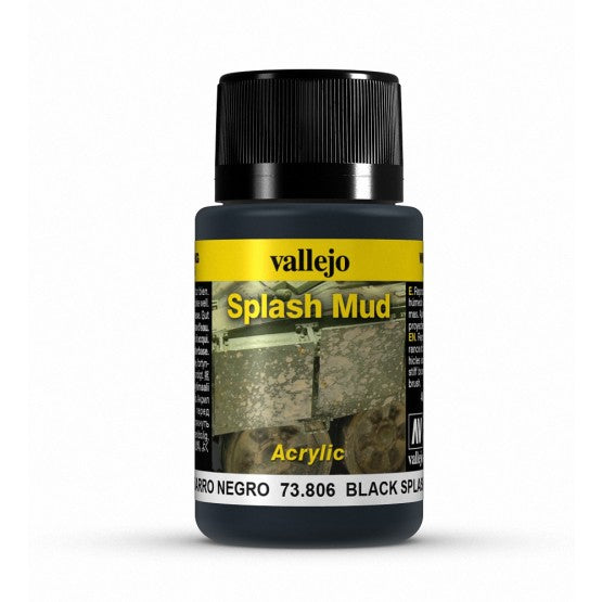 Vallejo Weathering Effects Black Splash Mud 40 Ml - Good Games