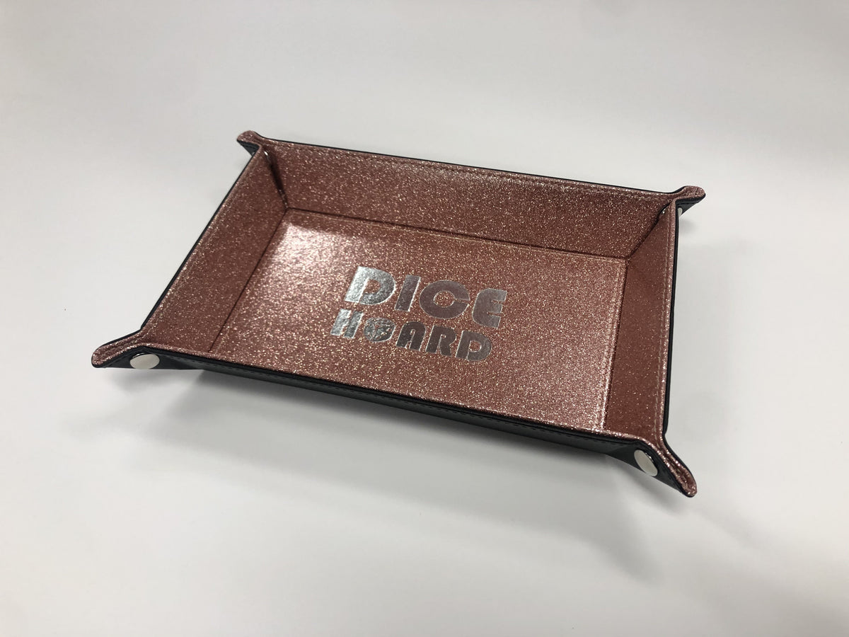 Dice Hoard Dice Tray Glitter Rose Gold