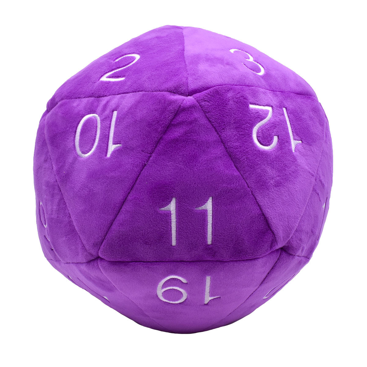 Jumbo D20 Dice Plush Purple and White - Good Games