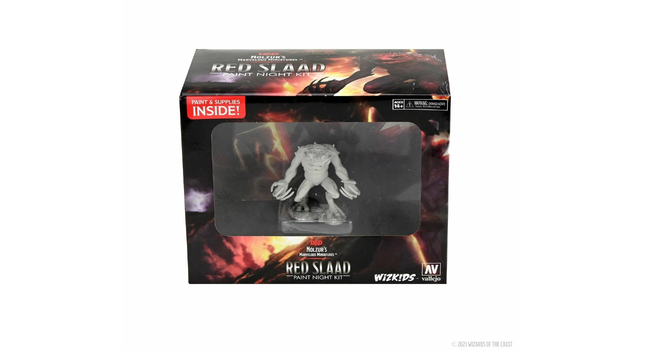 Dungeons & Dragons Nolzurs Marvelous Unpainted Miniatures Red Slaad Paint Night Kit - Good Games
