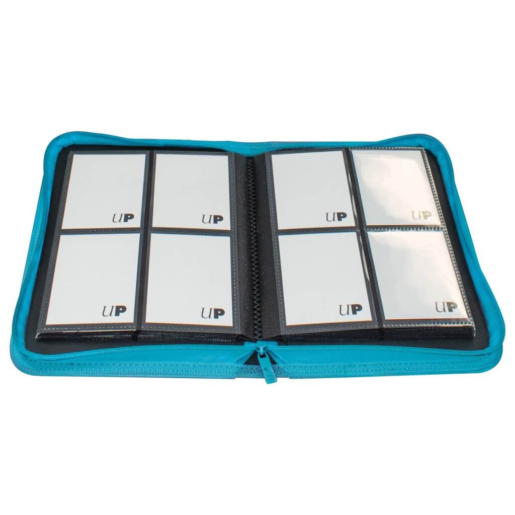 Ultra Pro Vivid 4-Pocket Zippered Pro-Binder: Teal - Good Games