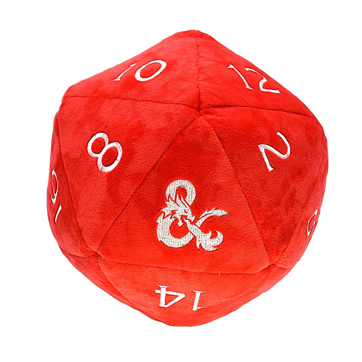 Dungeons & Dragons Jumbo D20 Dice Plush Red and White - Good Games