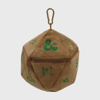 D&D D20 Plush Feywild Copper and Green Dice Bag - Good Games