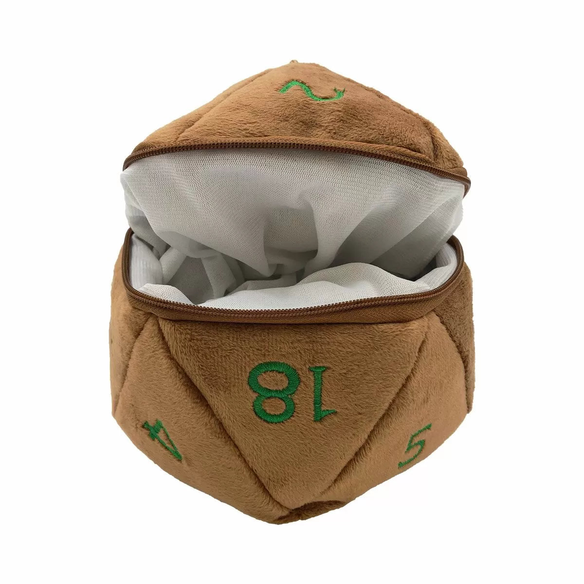 D&amp;D D20 Plush Feywild Copper and Green Dice Bag - Good Games