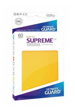 Ultimate Guard - Supreme UX Japanese Size Sleeves Matte Yellow (60) - Good Games