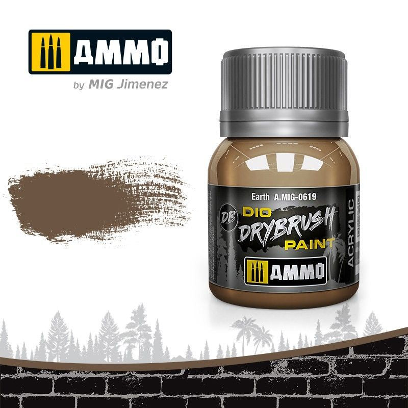 Ammo by MIG Drybrush Earth - Good Games