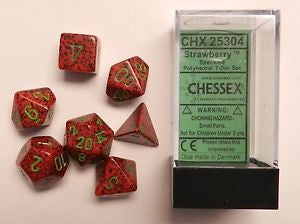 Chessex - Speckled Polyhedral 7-Die Set - Strawberry (CHX25304) - Good Games