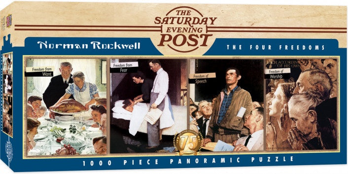 MasterPieces - The Four Freedoms 1000 Piece Jigsaw Panorama Jigsaw