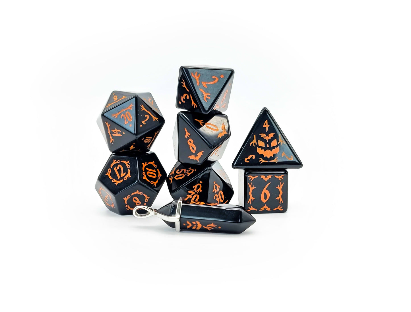Level Up Dice - Halloween Obsidian - Good Games