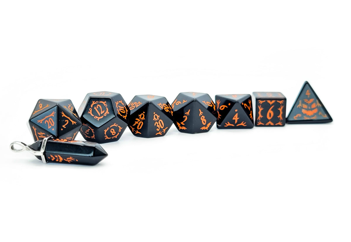 Level Up Dice - Halloween Obsidian - Good Games