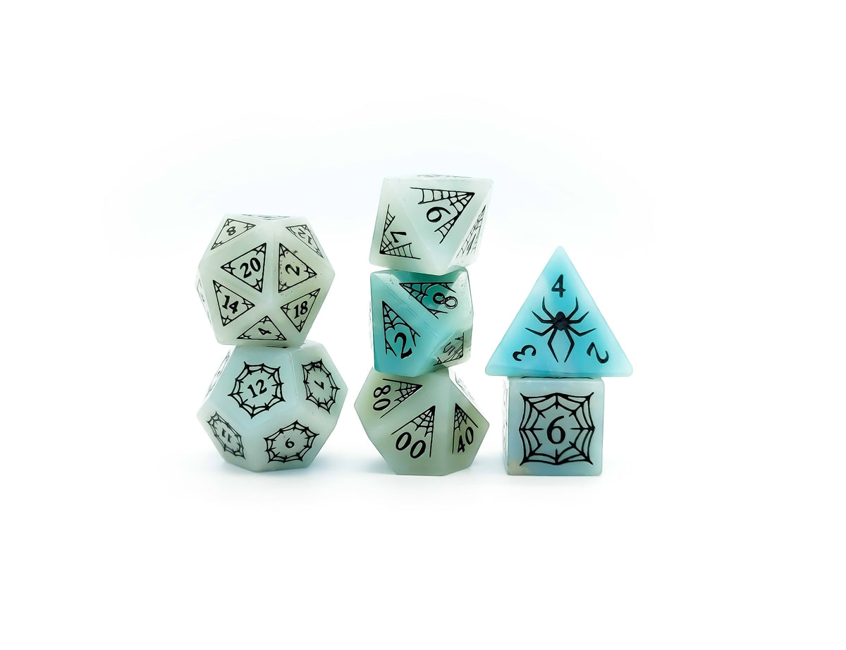 Level Up Dice - Widow Amazonite Set Of 7 - Good Games