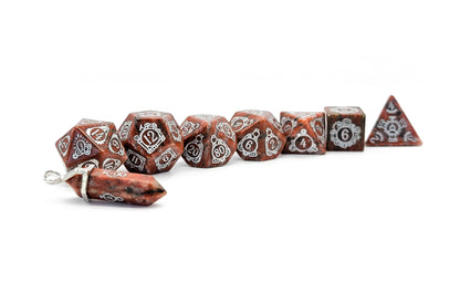 Level Up Dice - Helio-Rivet Red Granite - Good Games