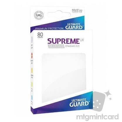 Ultimate Guard Supreme Ux Sleeves Standard Size Solid White (80) - Good Games