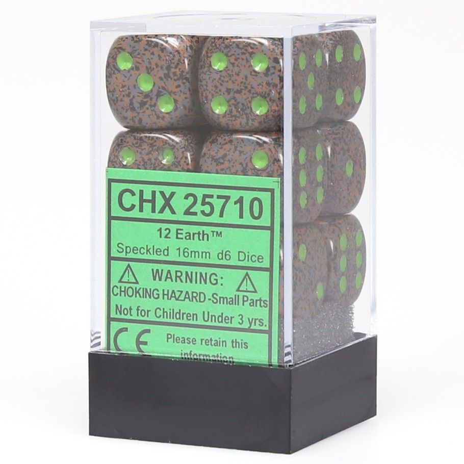 Chessex - Speckled 16mm D6 Set - Earth Block (CHX25710)