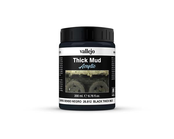 Vallejo Diorama Effects – Black Thick Mud 200ml (AV26812) - Good Games