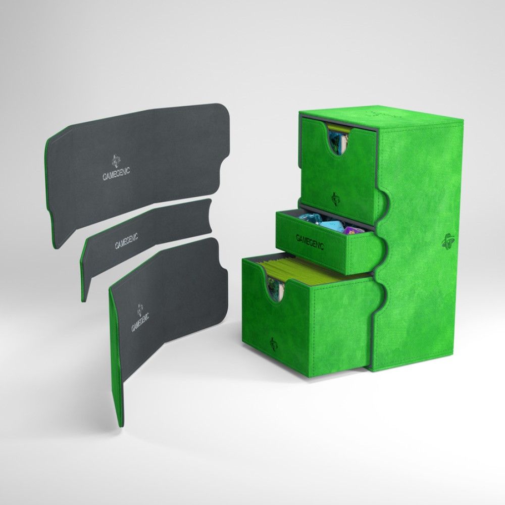 Gamegenic - Stronghold 200+ Convertible Deck Box - Green - Good Games