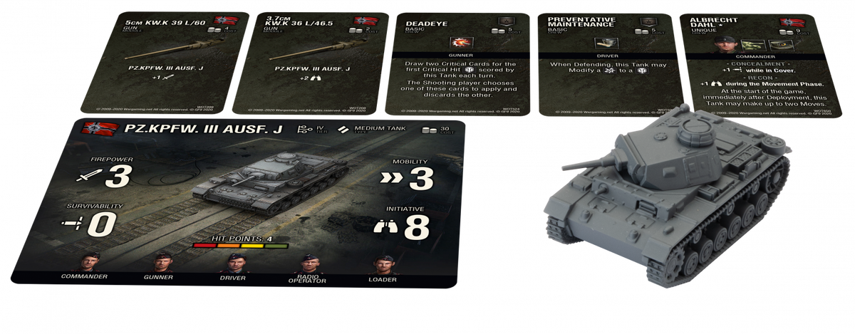 World of Tanks Miniatures Game - German Panzer III J (Medium Tank) - Good Games