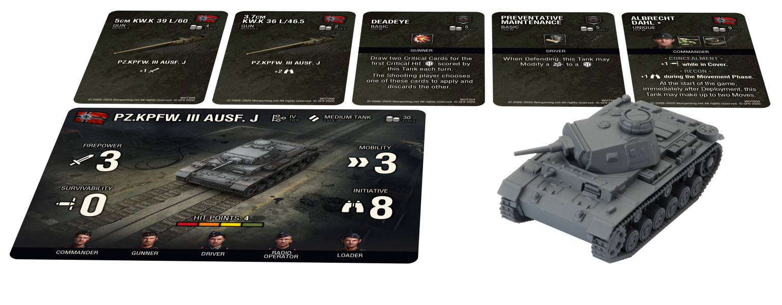 World of Tanks Miniatures Game - German Panzer III J (Medium Tank) - Good Games