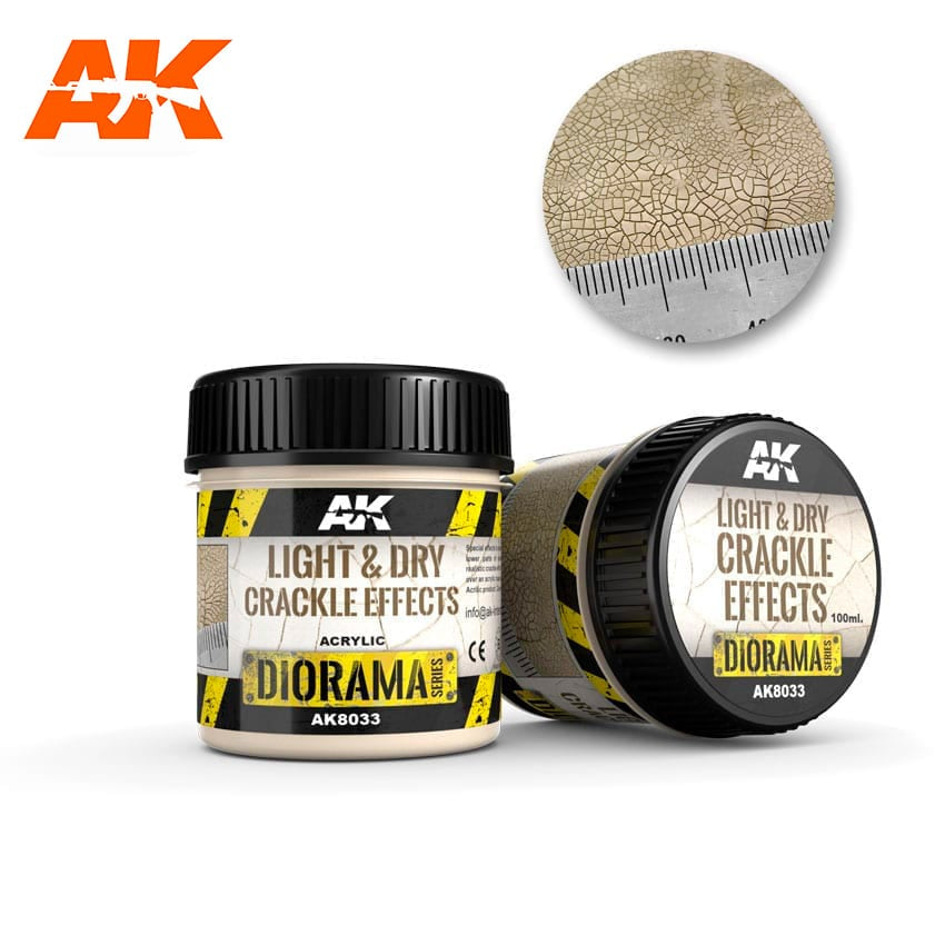 AK Interactive Dioramas - Light &amp; Dry Crackle Effects 100ml - Good Games