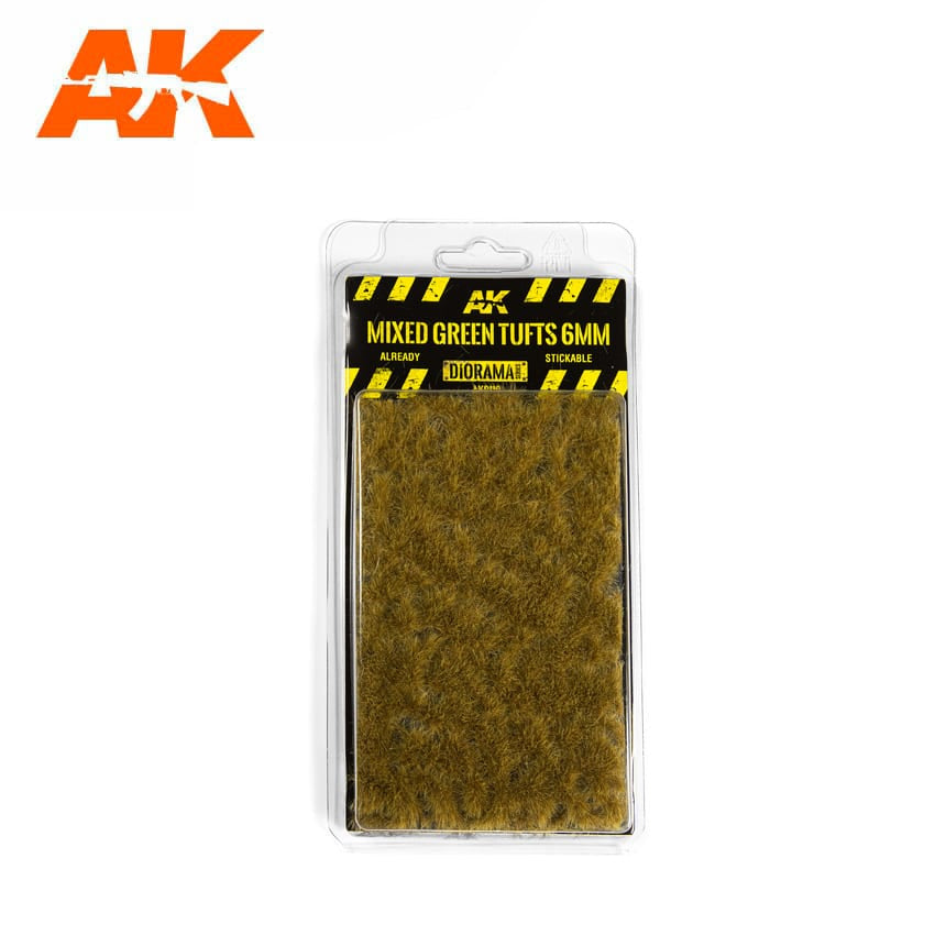 AK Interactive Vegetation - Mixed Green Tufts 6mm - Good Games