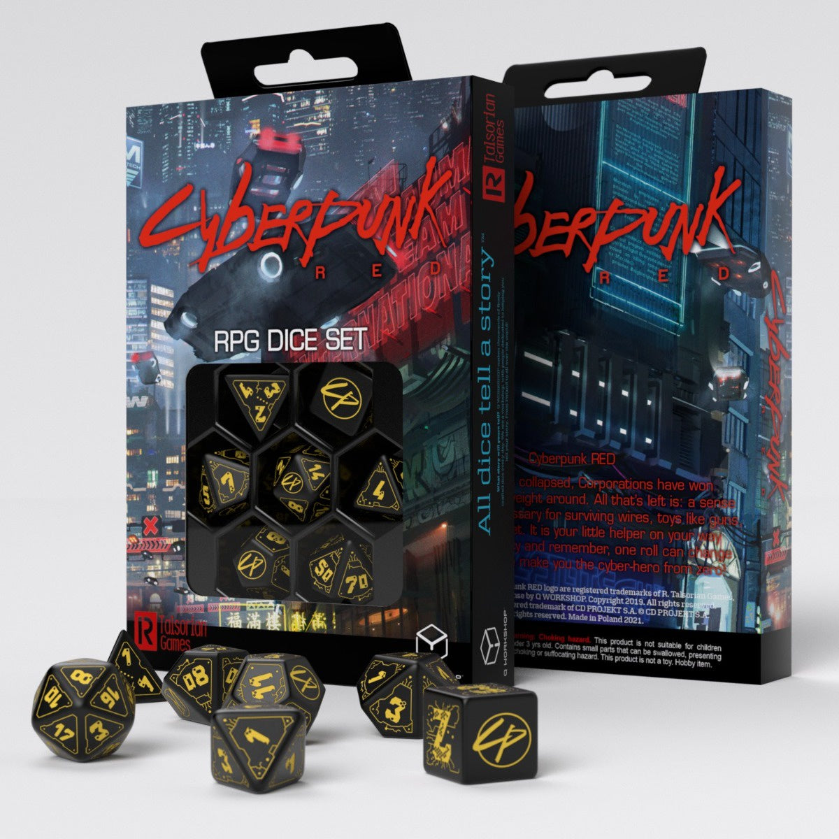 Q Workshop - Cyberpunk Red Dice Set: Wet Work Dice Set 7