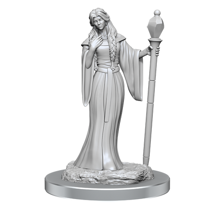 Critical Role Unpainted Miniatures Human Wizard Female & Halfling Holy Warrior Female - Good Games