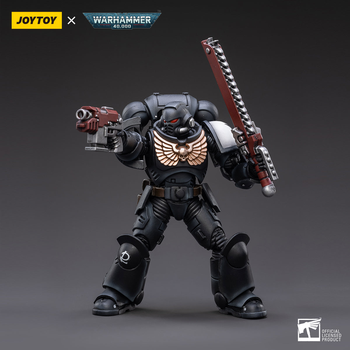 Warhammer Collectibles: 1/18 Scale Space Marines Black Templars Outriders Brother Valtus