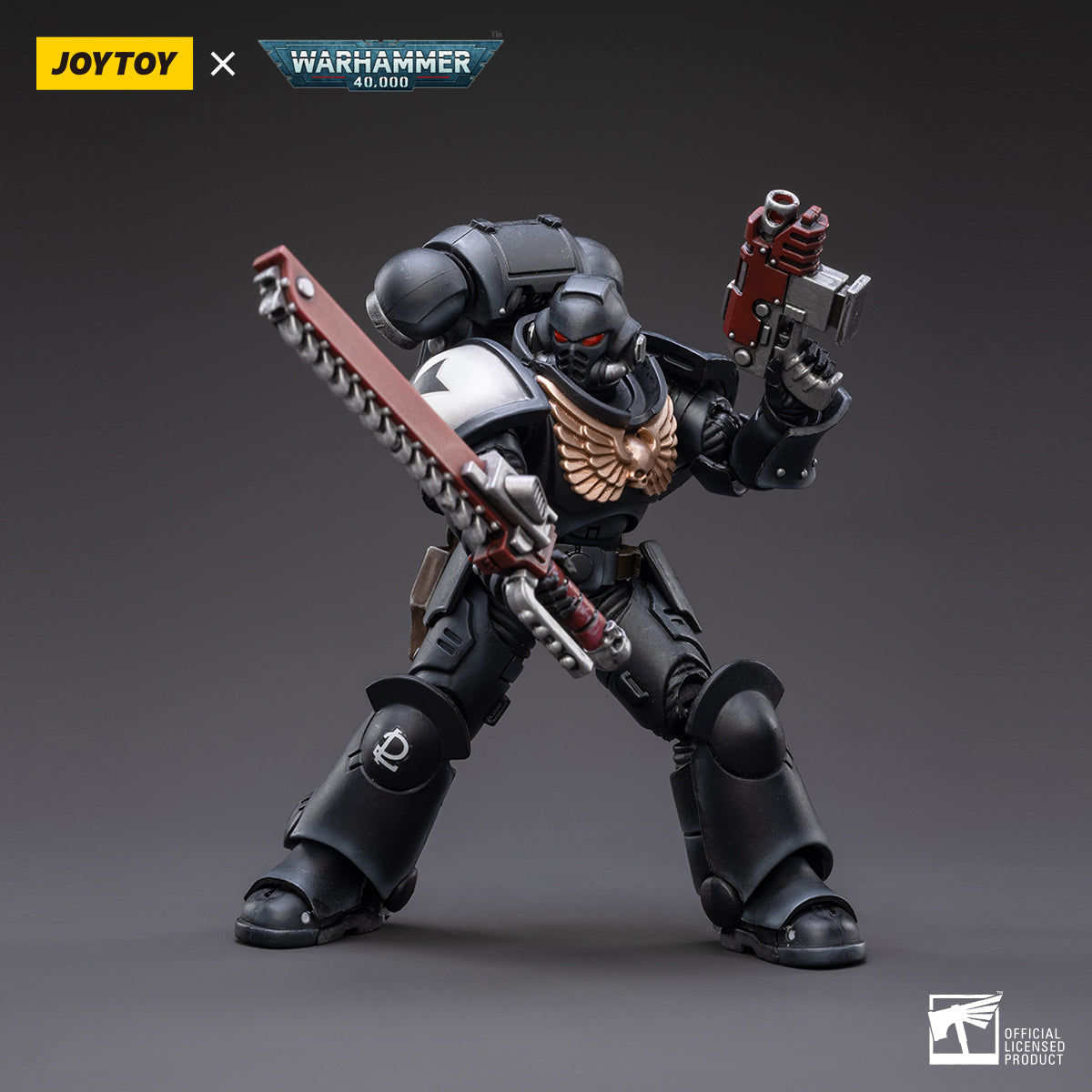 Warhammer Collectibles: 1/18 Scale Space Marines Black Templars Outriders Brother Valtus