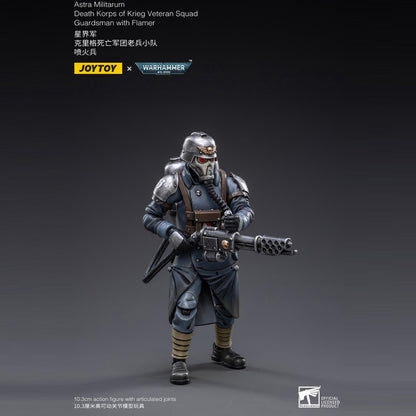 Warhammer Collectibles: 1/18 Scale Death Korps of Krieg Veteran Squad Guardsman with Flamer - Good Games